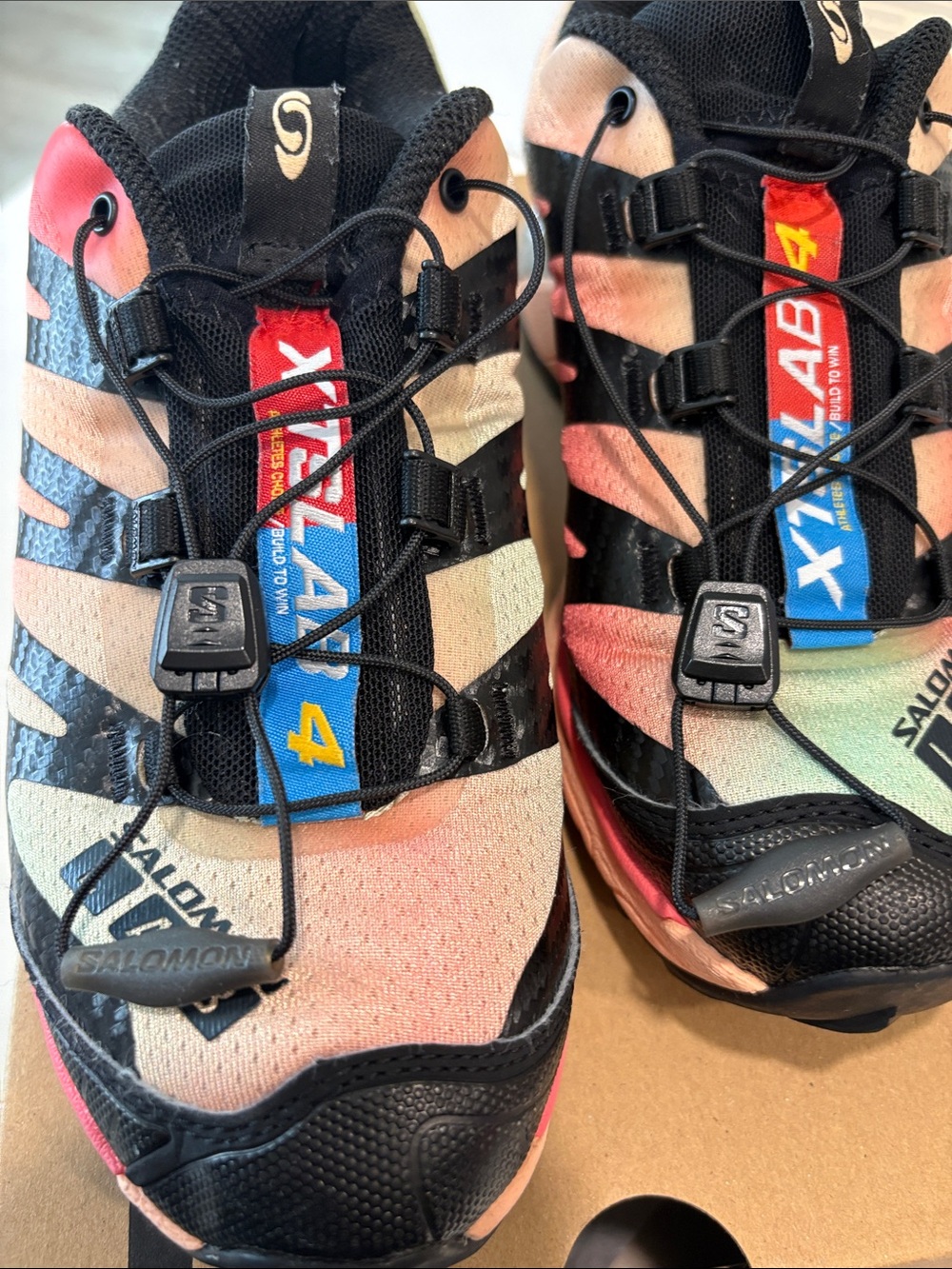 Salomon S/Lab Women's Trail Shoes in Coral, Black and Peach - Picture 3 of 11